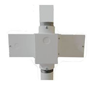 Utility Shelf Double Pole Mount with Power Receptacle (NB-14X14DPM-W)